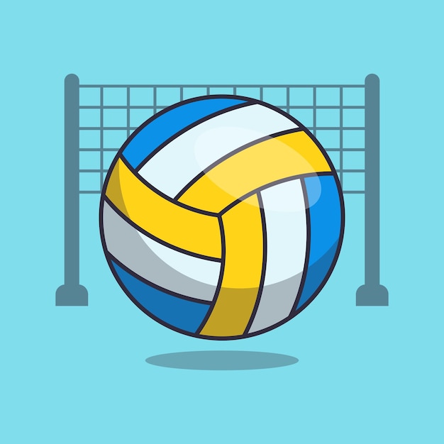 Volleyball cartoon vector illustration