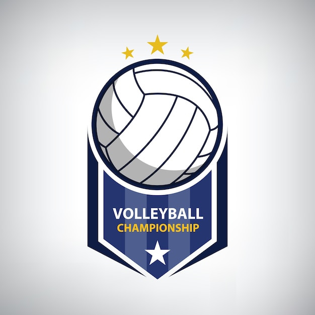 Volleyball championship logo