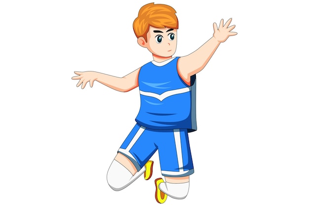 Vector volleyball character design illustration