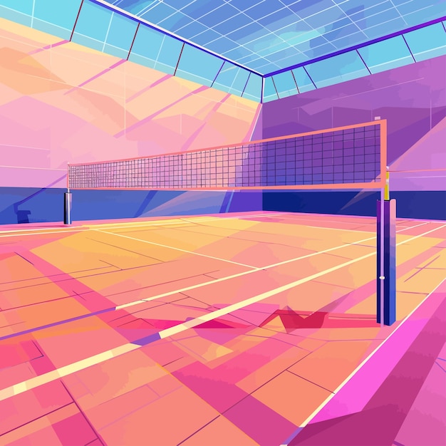 Vector volleyball court