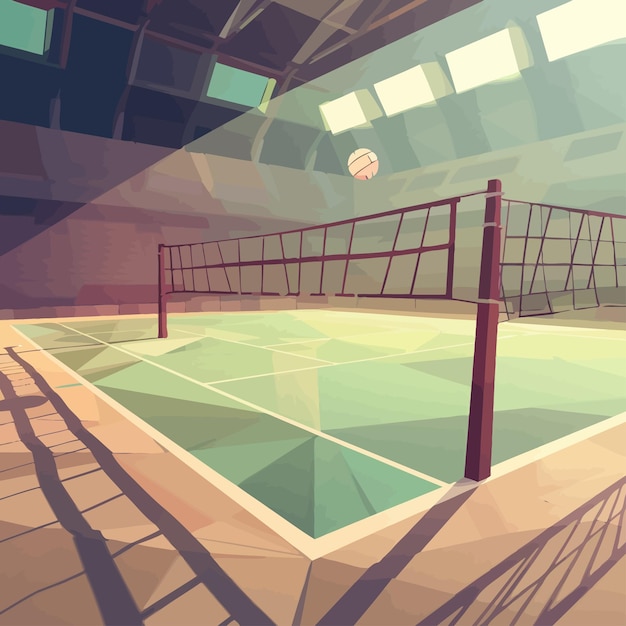 Vector volleyball court