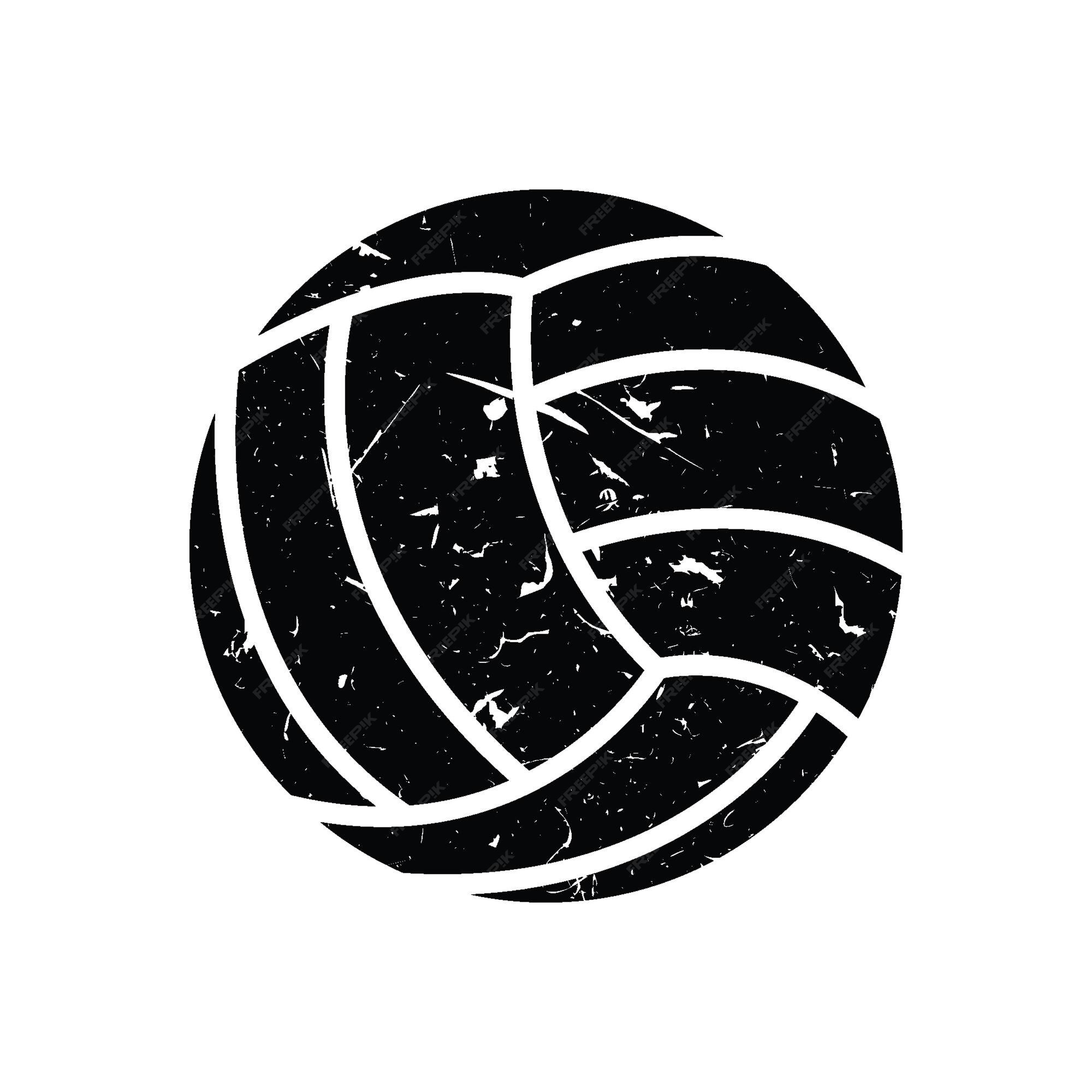 Premium Vector | Volleyball grunge vector, silhouette of volleyball
