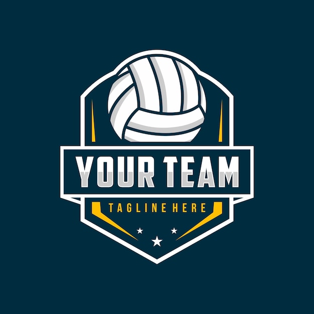 Vector volleyball logo design vector illustration for volleyball club