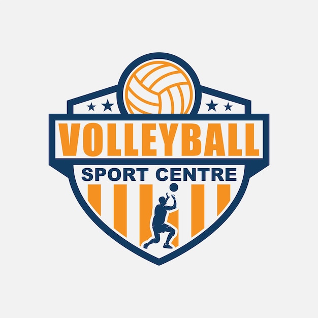 Modello di vettore di progettazione di logo di pallavolo