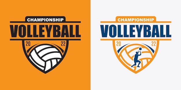 Volleyball logo design vector template