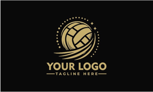 Volleyball logo icoon ontwerp vector volleyball logo labels vector illustratie