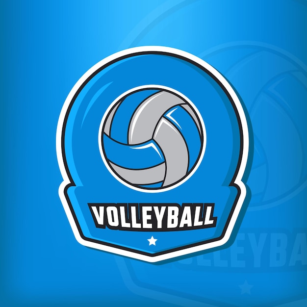 Logo di pallavolo per campionato o squadra su sfondo blu