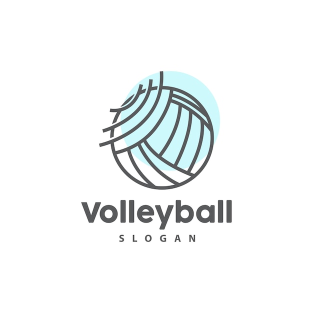 Volleyball Logo Sport Simple Design World Sports Tournament Vector Illustration Symbol Icon