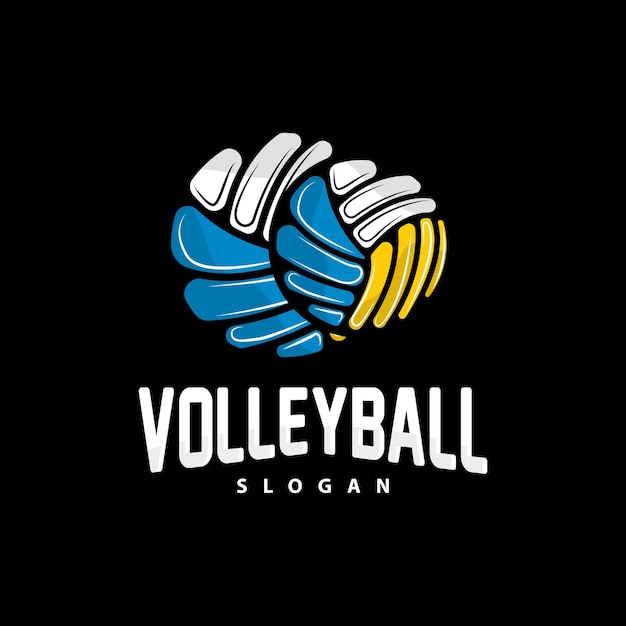 Волейбол Логотип Спорт Простой Дизайн Всемирный Спортивный Турнир Векторные Иллюстрации Символ Значок