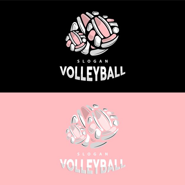 Volleyball Logo Sport Simple Design World Sports Tournament Vector Illustration Symbol Icon