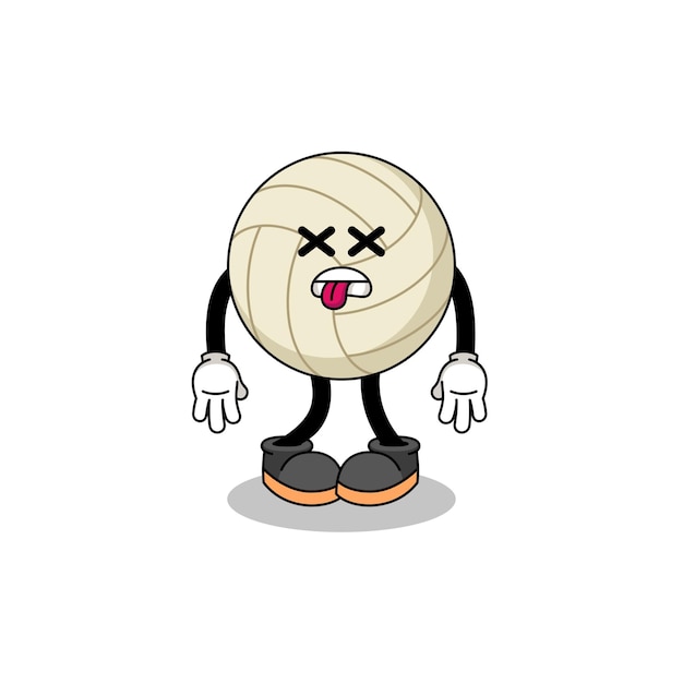 L'illustrazione della mascotte di pallavolo è un design del personaggio morto