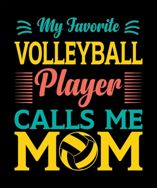 Volleyball Mom TShirt Design