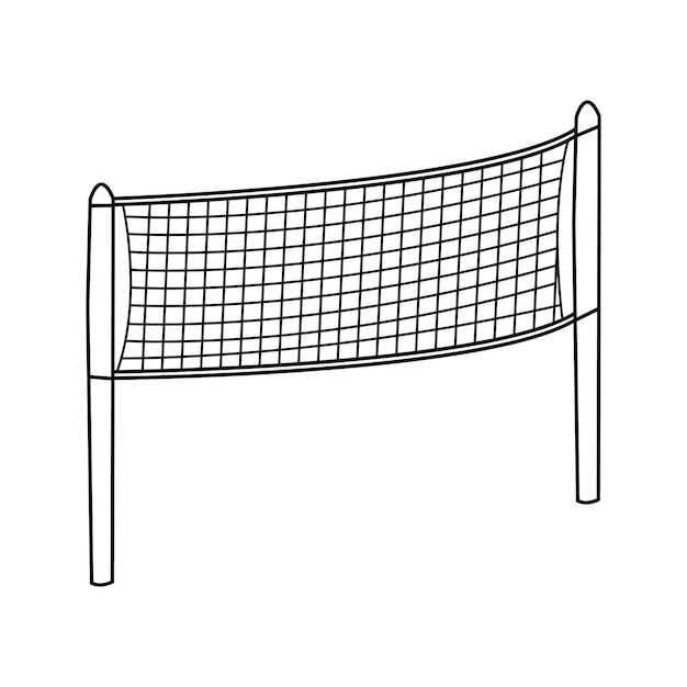Волейбольная сетка в стиле каракулей