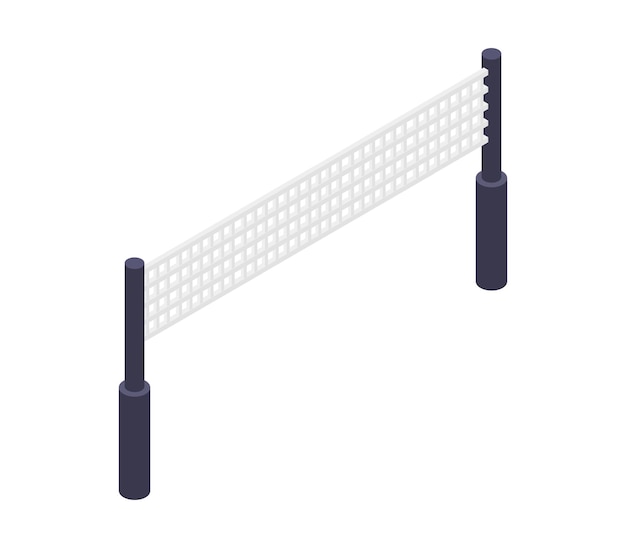 Volleyball net isometric