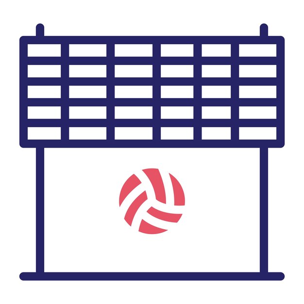 Vector volleyball net vector icon illustration of sports iconset