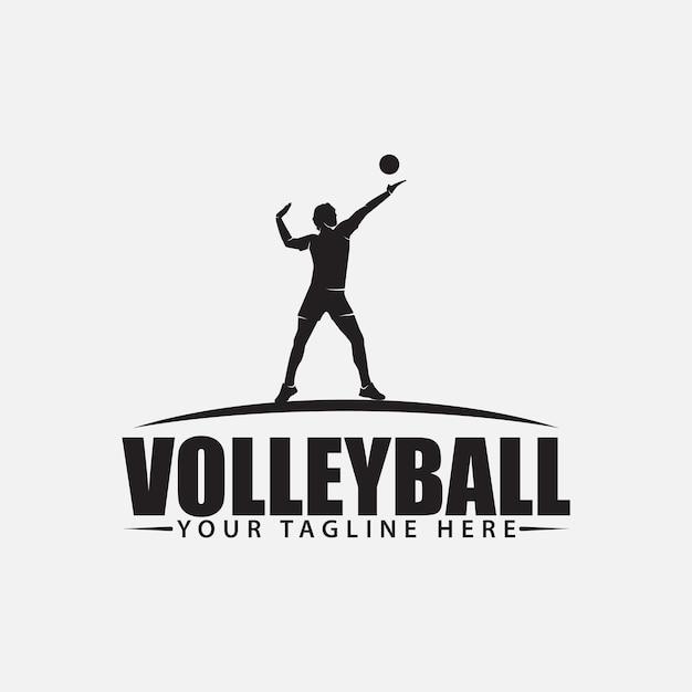 volleyball player vector silhouettes