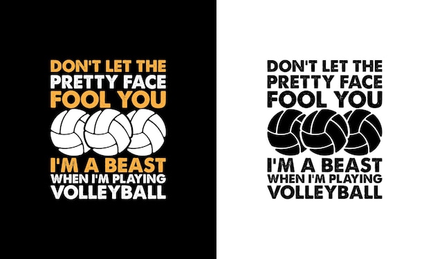 Дизайн футболки с цитатой волейбола, типография