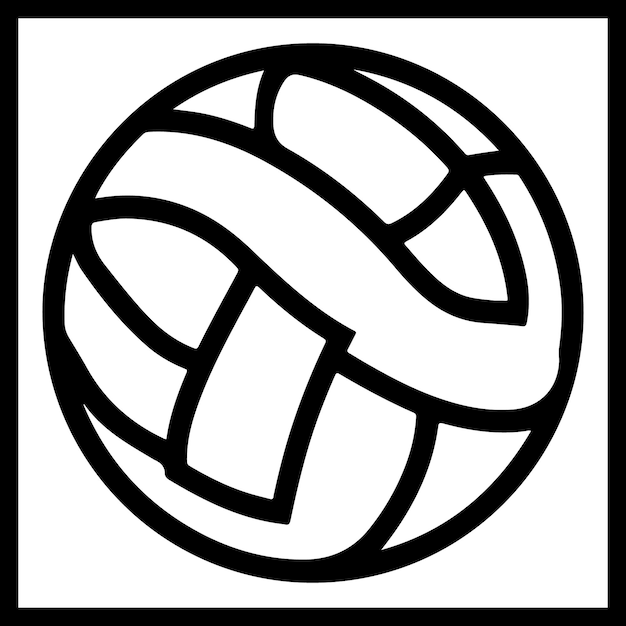 Vector volleyball silhouette image