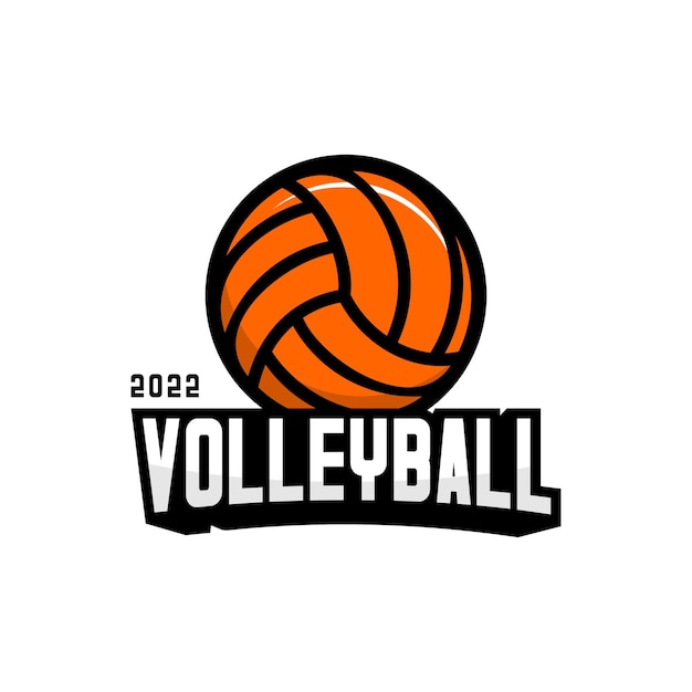 volleyball sport logo vector design on white background