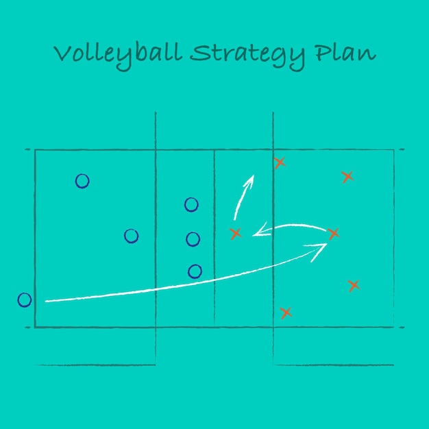 Volleyball strategy background