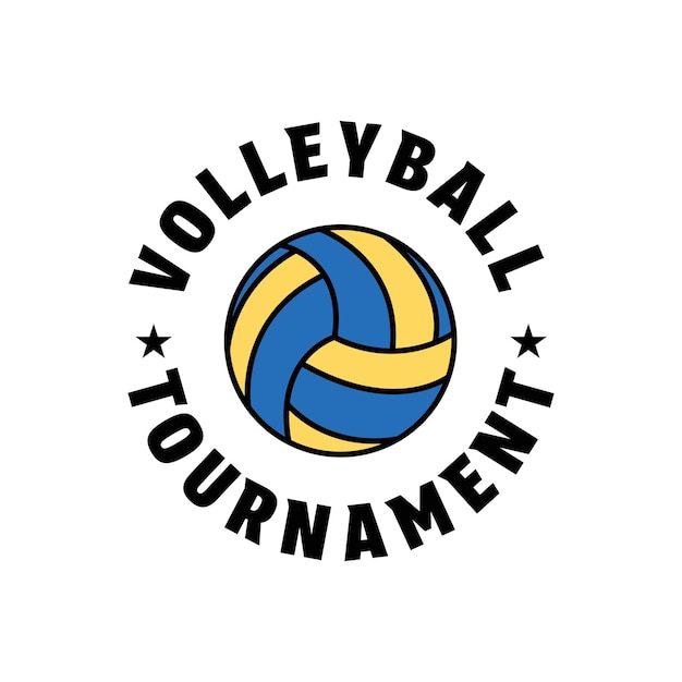 volleyball tournament logo design concept idea