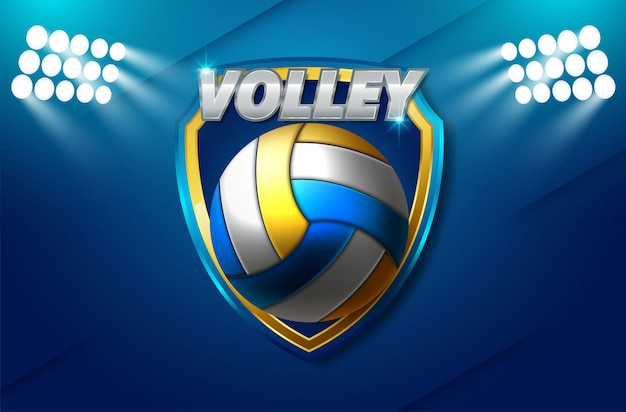 Vector volleybaltoernooi poster sjabloonontwerp
