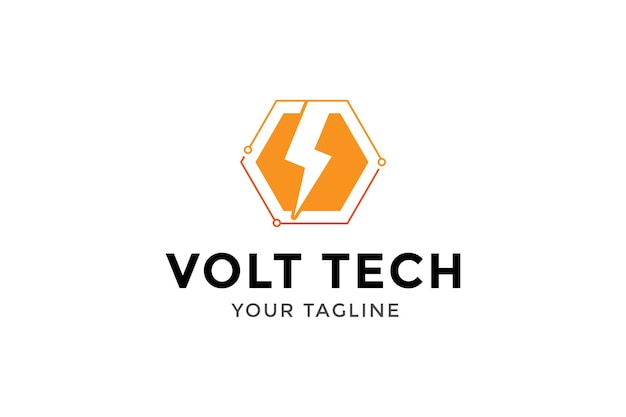 шаблон логотипа volt tech