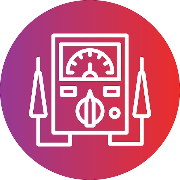 Vector voltmeter icon style