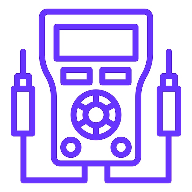 Vettore stile dell'icona del voltmetro