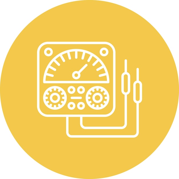 Voltmeter icon vector image Can be used for Physics