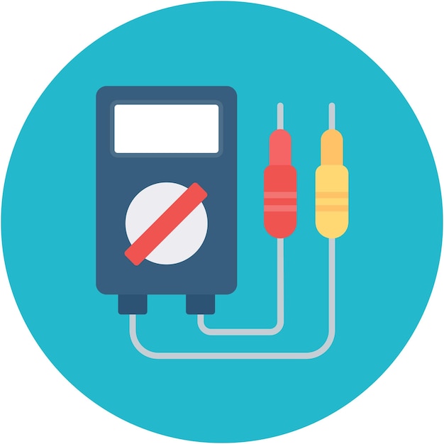 Vector voltmeter vector illustration style