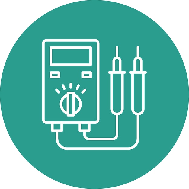 Vector voltmeter vector illustration style