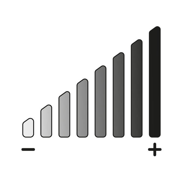 Volume adjustment icon. Vector illustration.