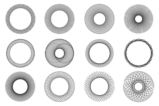 Volumetric circles mesh Vector illustration Stock image