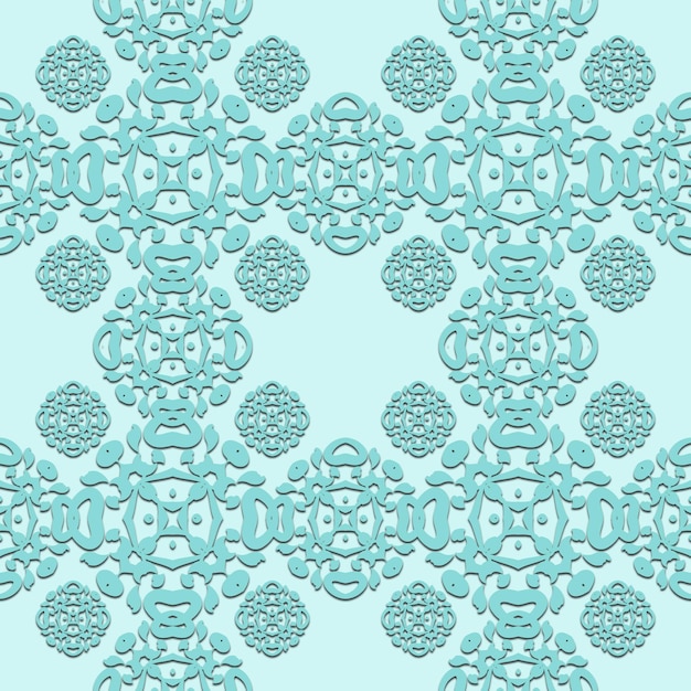 Volumetric decorative seamless pattern