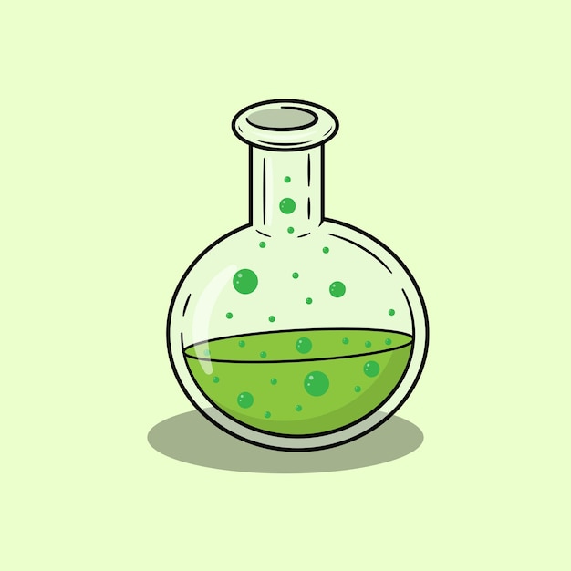 Volumetric Flask with Green Fluid