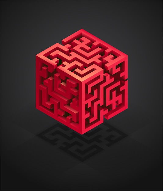 volumetric maze. mind game