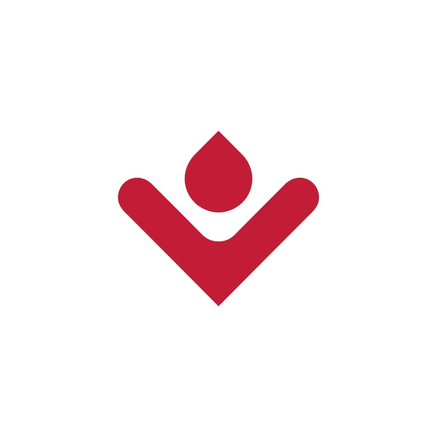 volunteer blood donation happy human logo icon design graphic minimalistlogo