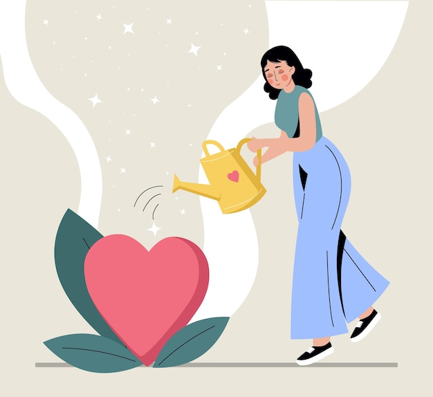 volunteer caring about charity project with love. person helping, supporting, donating.