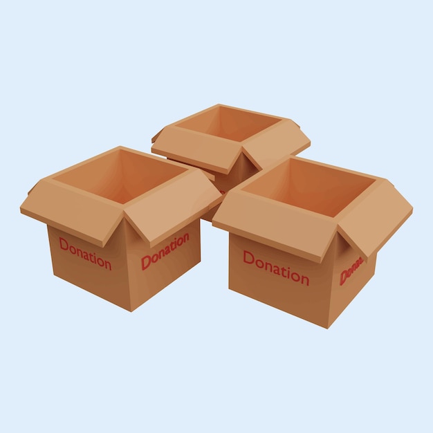 Volunteer Icon concept Realistic 3d object cartoon style
