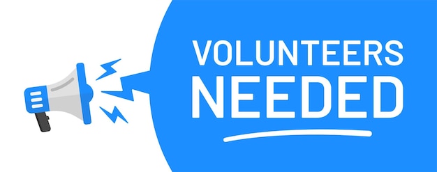 Volunteers needed text design.