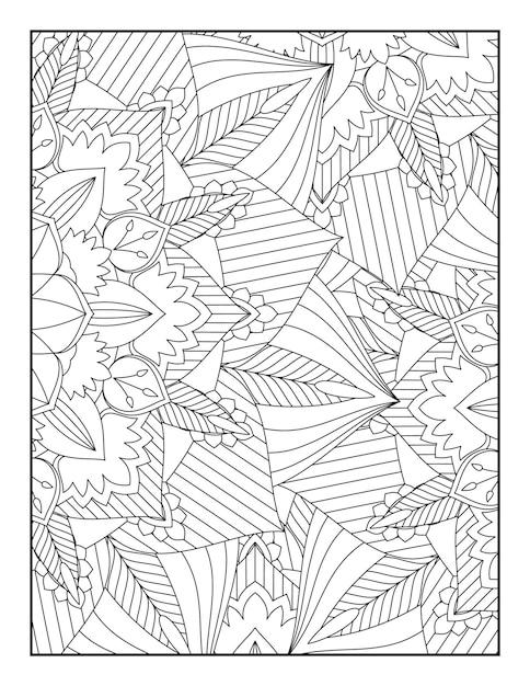 volwassen kleurplaat, Bloemenmandala kleurplaat