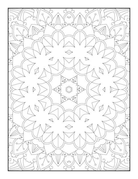 Volwassen kleurplaat. Mandala kleurplaat. Kleurplaat