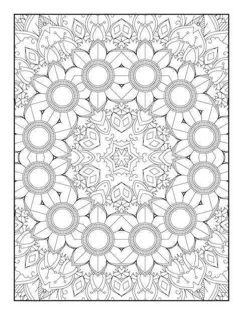 Volwassen kleurplaat. Mandala kleurplaat. Kleurplaat