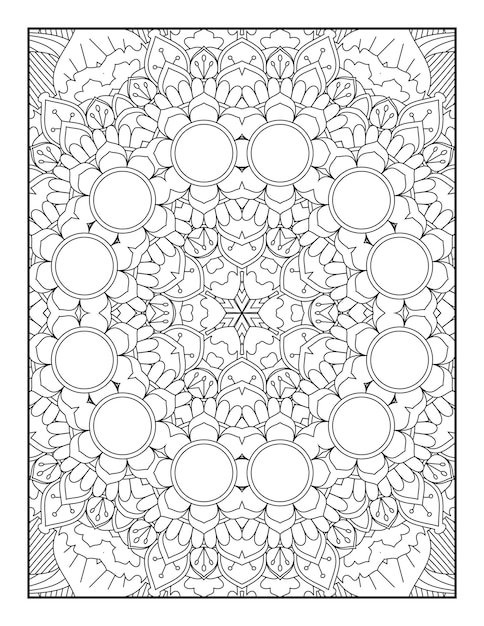 Volwassen kleurplaat. Mandala kleurplaat. Kleurplaat