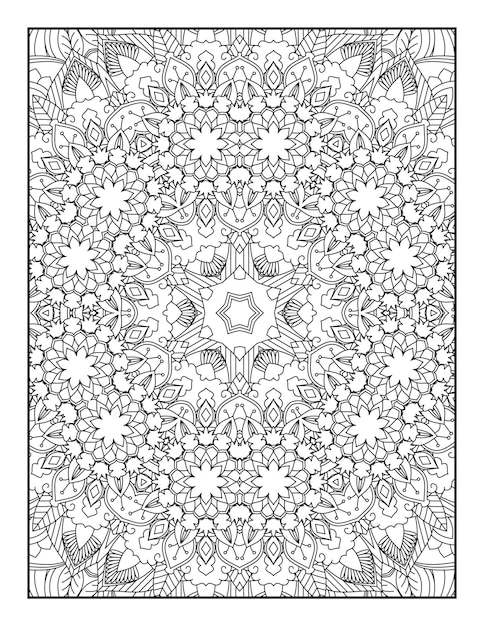 Volwassen kleurplaat. Mandala kleurplaat. Kleurplaat