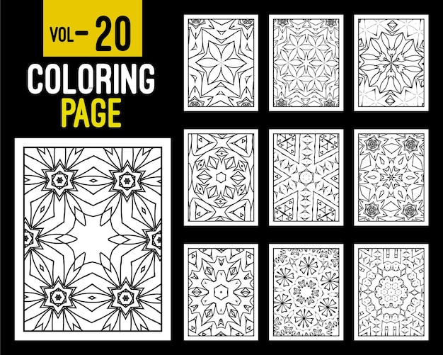 Volwassen mandala coloring book oosterse patroon vectorillustratie islam arabisch indiaas turks