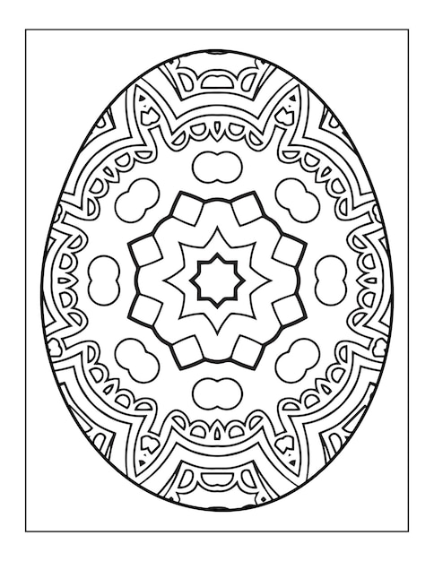 Volwassenen paasei met bloemenpatroon kleurplaat voor volwassenen