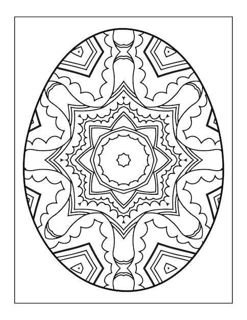 Volwassenen paasei met bloemenpatroon kleurplaat voor volwassenen