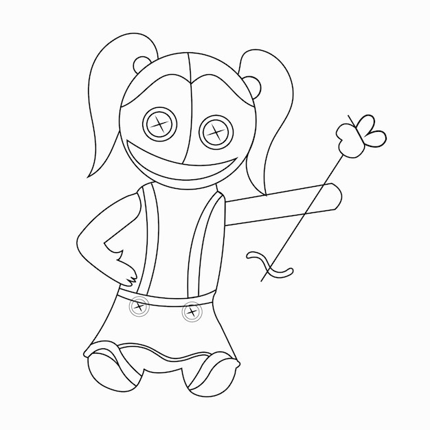 Voodoo coloring page for kids